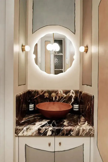 SteweHome Asymmetrical LED Bathroom Mirror 60x60cm