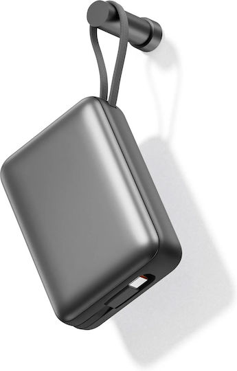 Akashi Multi-Charge Powerbank 20000 mAh 22,5 W mit USB-A- und USB-C-Anschluss in Grau