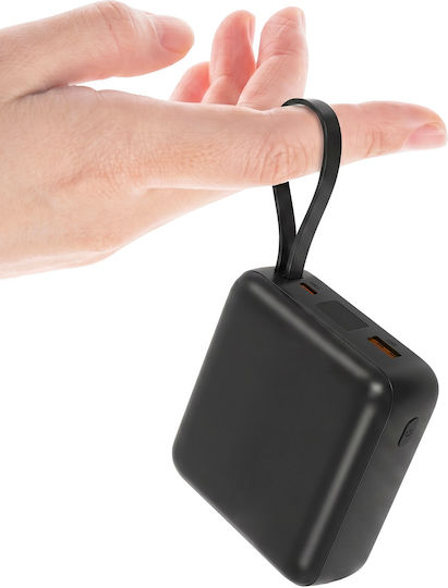 Akashi Powerbank 10000 mAh 22,5 W mit USB-A- und USB-C-Anschluss Schwarz