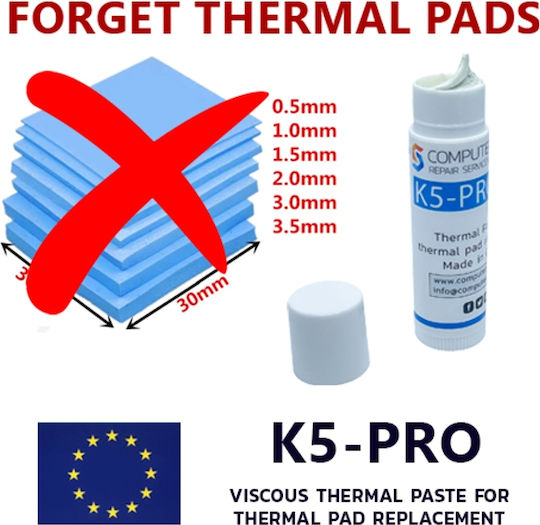 Tech Essentials Kit Csgr Σετ K5 Pro Kryo33 Cs Flux Putty Paste Flux Cpu Gpu