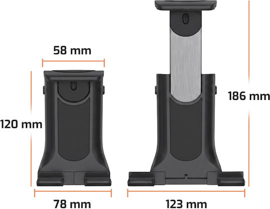 Avizar Adjustable Cup Holder Car Mount 4 To 13" Smartphone & Tablet Black