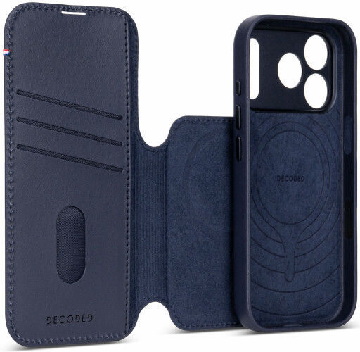 Decoded Leather Wallet Navy Blue (iPhone 18 Pro / 17 ProXiaomi 17 Pro)