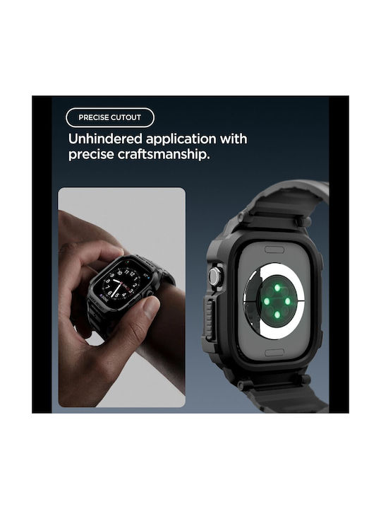 Spigen Husă din Silicon Neagră pentru Apple Watch 12 46 mm