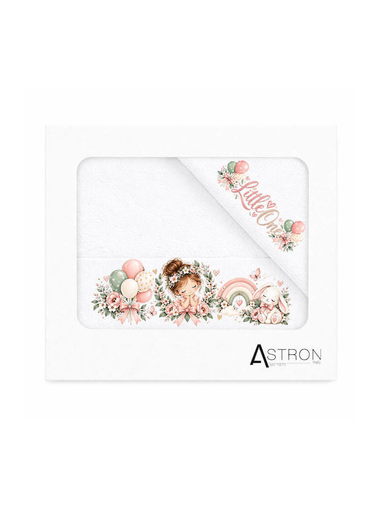 Astron Italy Set de Prosoape pentru Bebeluși, 2 bucăți, Albe, cu Greutatea de 500 g/m²