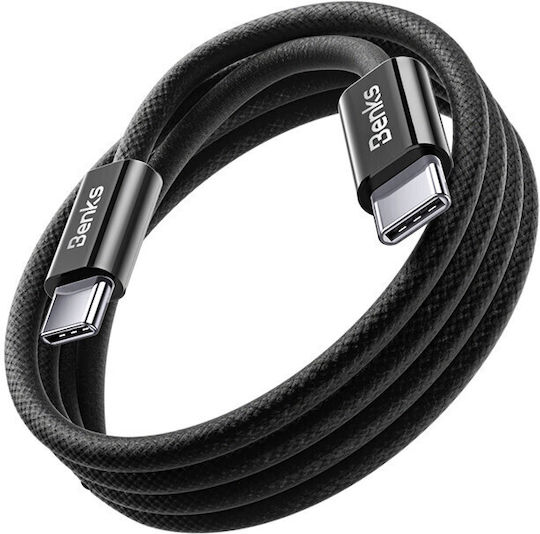 Benks Braided USB-C to Lightning Cable 27W Μαύρο 2m