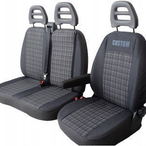 Wipcar Huse Auto Față 3 Bucăți Ford Transit Custom / Focus Negre