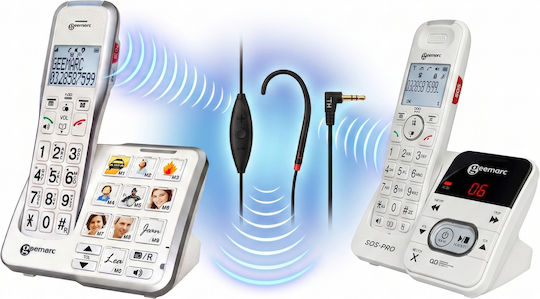 Geemarc Inductive Hands-free Kit 2.5mm Jack Built-in Mic Seniors Black