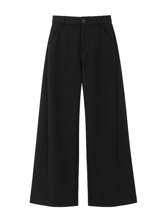 Damen Stoffhose mit Hohem Bund im Balloon-Schnitt Black