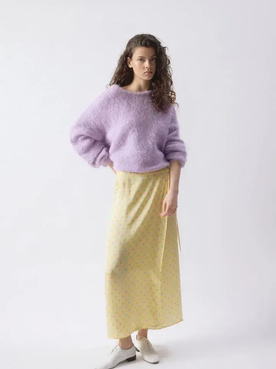 Niby Women's Long Sleeve Cropped Sweater Lilac