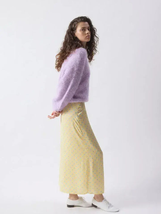 Niby Women's Long Sleeve Cropped Sweater Lilac