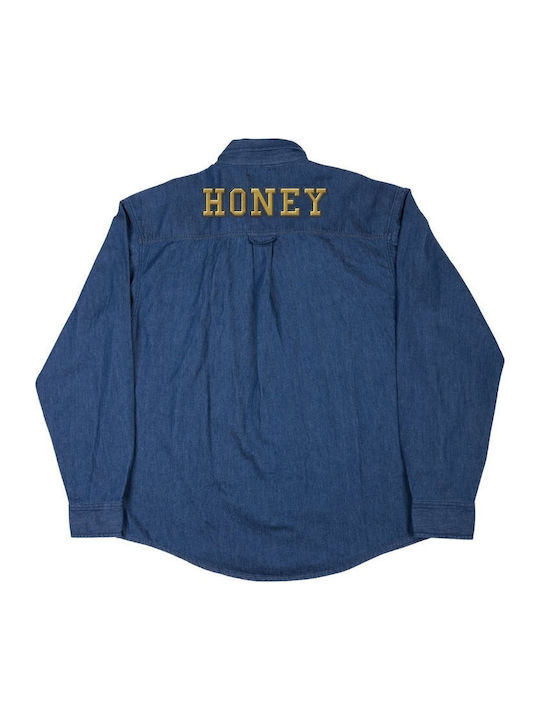 Bee. Unusual. Overshirt със стеснена кройка в синьо