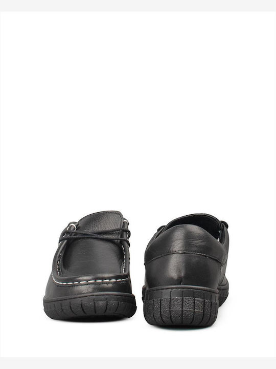 Leather Women's Loafers in Black
