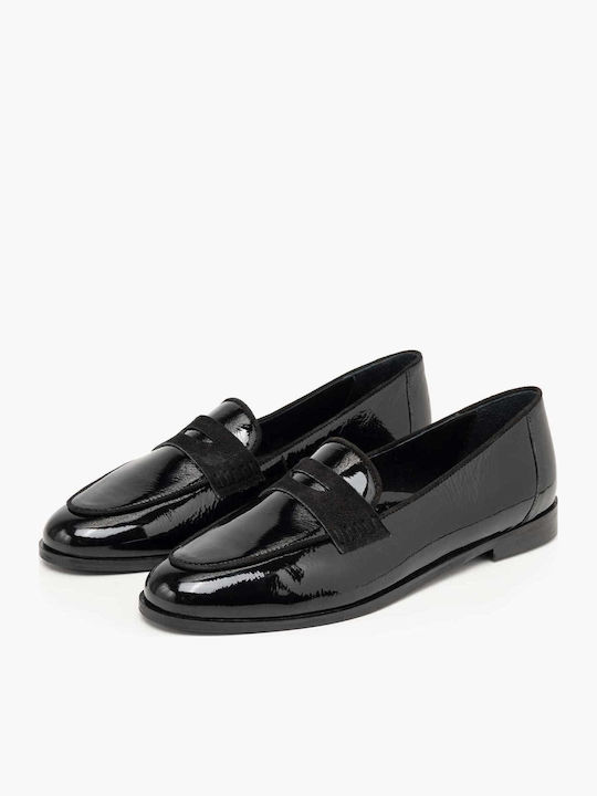 Leather Women's Loafers in Black