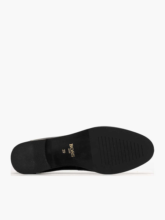Leather Women's Loafers in Black