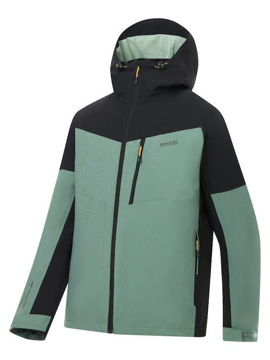 3-in-1 Winter Waterproof and Windproof Jacket Dark Forest Green Black