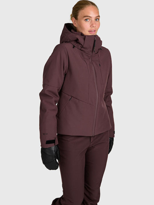 Brunotti Jana 2622200143-4555 Damen Softshell-Ski- & Snowboardjacke Burgunderrot