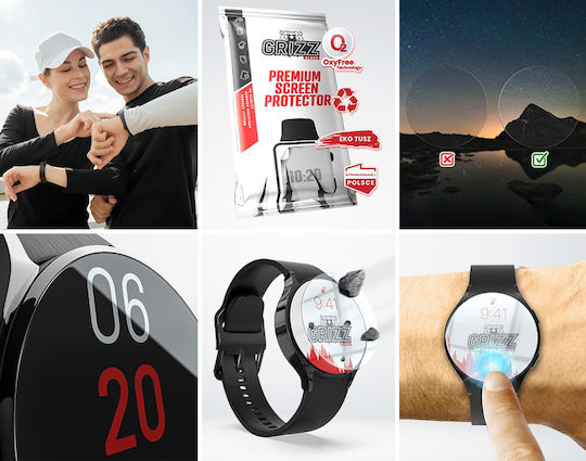 Set 2 Grizzglass Hybridglass Tempered Glass Screen Protectors Compatible Xiaomi Watch S3 Transparent