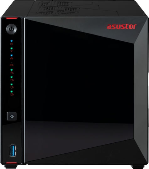 Asustor AS5404T-8G NAS με 4 θέσεις για HDD/M.2/SSD και 2 θύρες Ethernet