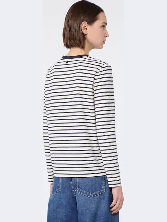 Stretch Women's Striped Navy T-shirt