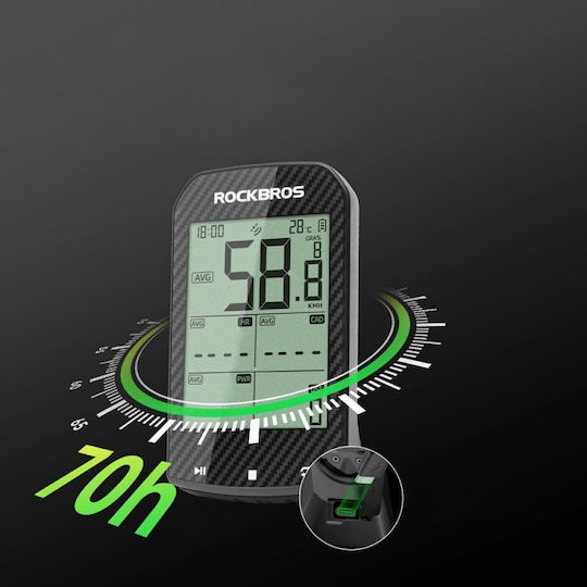 Rockbros M1pro IPX6 Wasserdichtes Drahtloses Fahrrad-GPS
