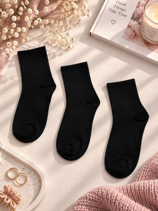 Yookie Γυναικείες Κάλτσες Μαυρο 3Pack Yookie Γυναικείες Κάλτσες Μαυρο 3Pack