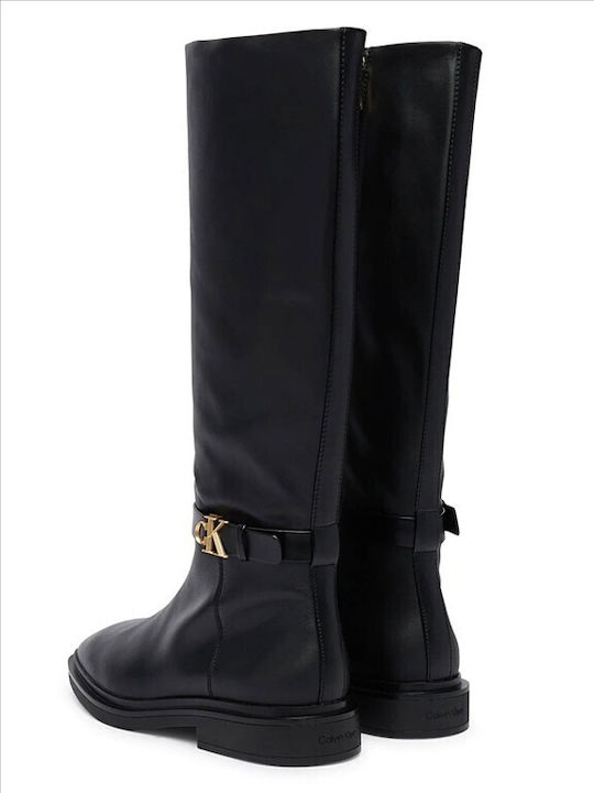 Black Leather Women's Boots