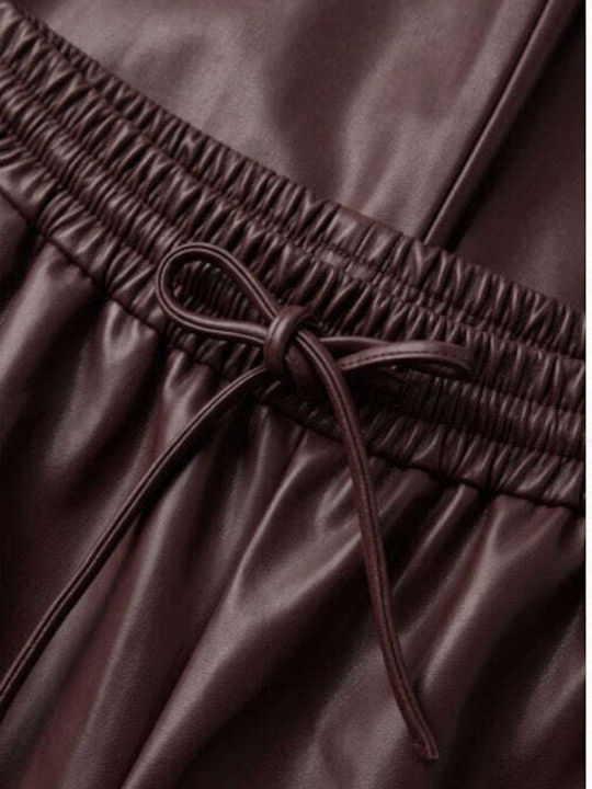 Damen-Stoffhose in Burgunderrot