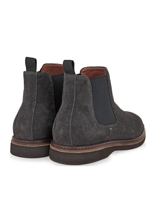 Grey Suede Chelsea Boots