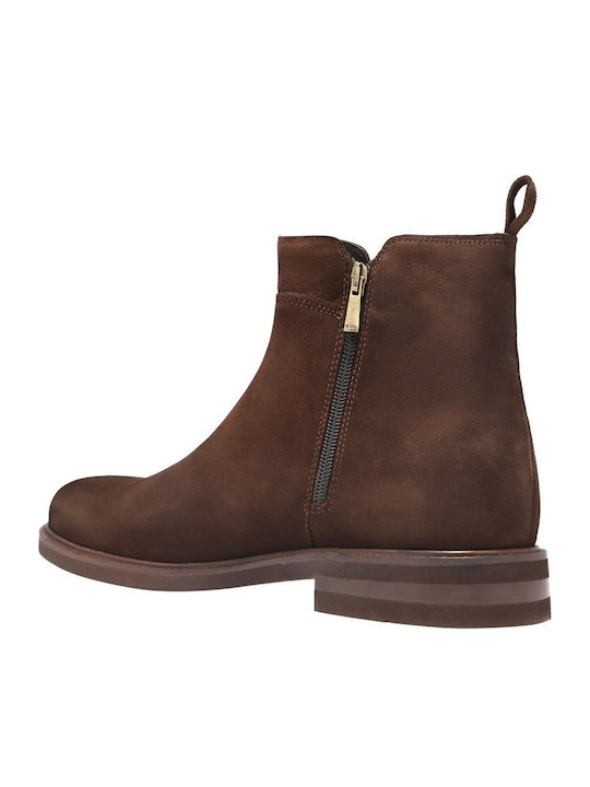 Chelsea-Stiefel aus Wildleder in Braun