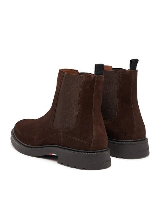Suede Chelsea Μποτάκια Καφέ