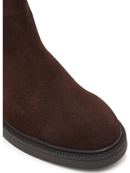Suede Chelsea Μποτάκια Καφέ
