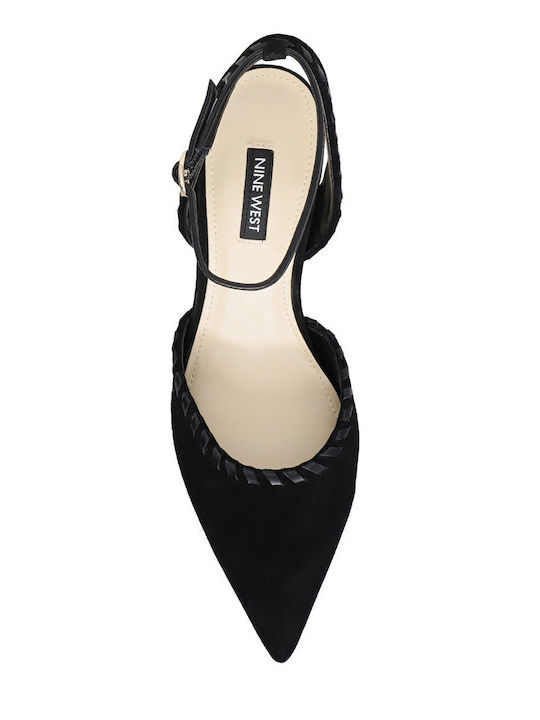 Damen Pumps aus Wildleder mit hohem Absatz Schwarz