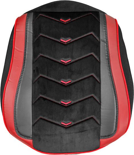 Capali Предни калъфи за автомобил от изкуствена кожа Mercedes-Benz Actros Червени / Черни