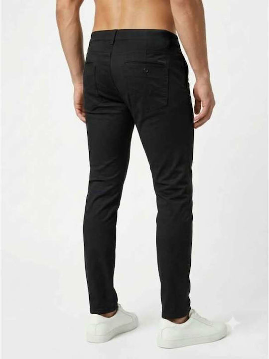 Herren-Chinohose Elastisch Slim Fit Black