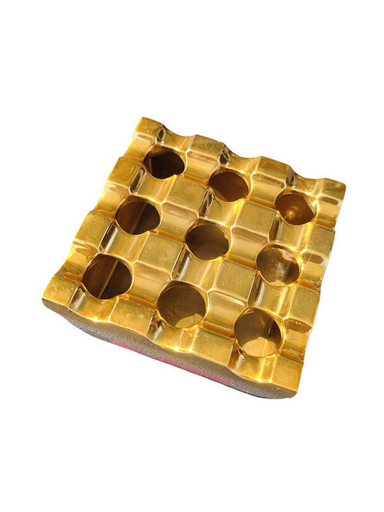 Raw Regal Метален пепелник 8x8cm Златист