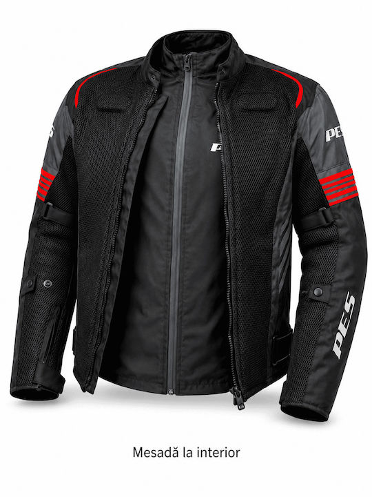 Grand Air Jachetă Moto de Iarnă pentru Bărbați Impermeabilă Neagră