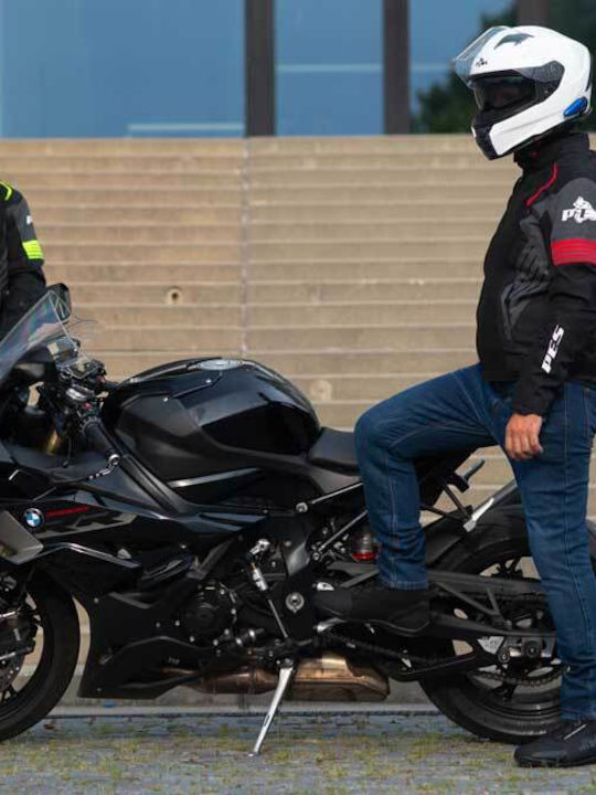 Grand Air Jachetă Moto de Iarnă pentru Bărbați Impermeabilă Neagră