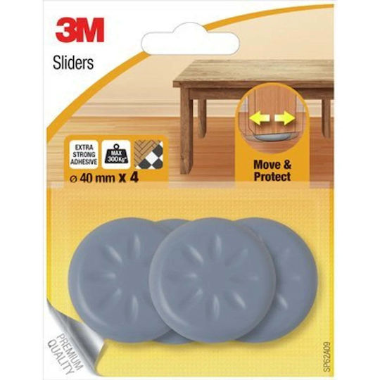 Scotch Tampoane Autoadezive Scotch Max 300 kg Rotunde 40 mm 4 Bucăți Gri