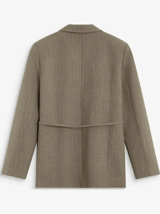 Grace & Mila Langer Taillierter Blazer für Damen Beige