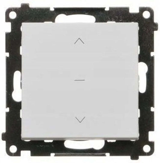 Kontakt-Simon Recessed Roller Shutter Wall Switch Without Frame Grey