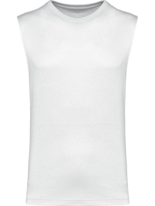Kariban Ανδρική Διαφημιστική Μπλούζα Αμάνικη White