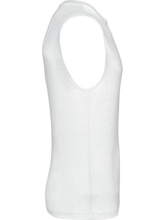 Kariban Ανδρική Διαφημιστική Μπλούζα Αμάνικη White