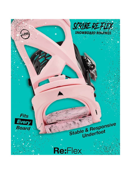 Burton Scribe Re:flex Γυναικείες Δέστρες Snowboard Ροζ Χρώμα Burton Scribe Re:flex Γυναικείες Δέστρες Snowboard Ροζ Χρώμα