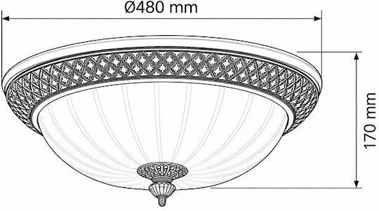 Led7 Deckenleuchte Badezimmer Bronze mit Fassung E27