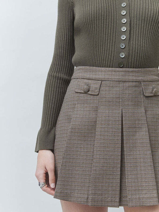 Mini Beige Skirt