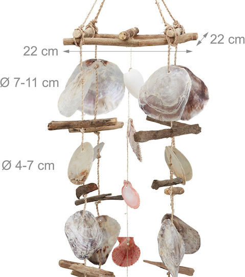 Relaxdays Clopoțel Decorativ de Grădină din Lemn 88x17x22 cm 10021121