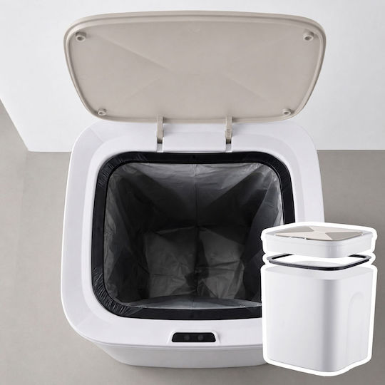 Relaxdays Coș de Gunoi din Plastic cu Senzor 16 l 2 Bucăți