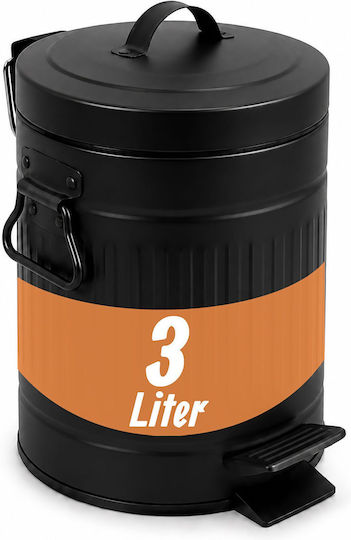 Relaxdays Negru din Metal 3 l