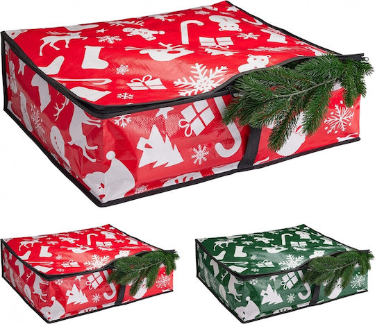 Christmas Fabric Bag with Little Trees 62x53x19cm
