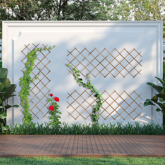 Set 3 Extendable Plant Supports Relaxdays Brown 180 X 90 Cm